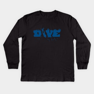 Just Dive Navy Kids Long Sleeve T-Shirt